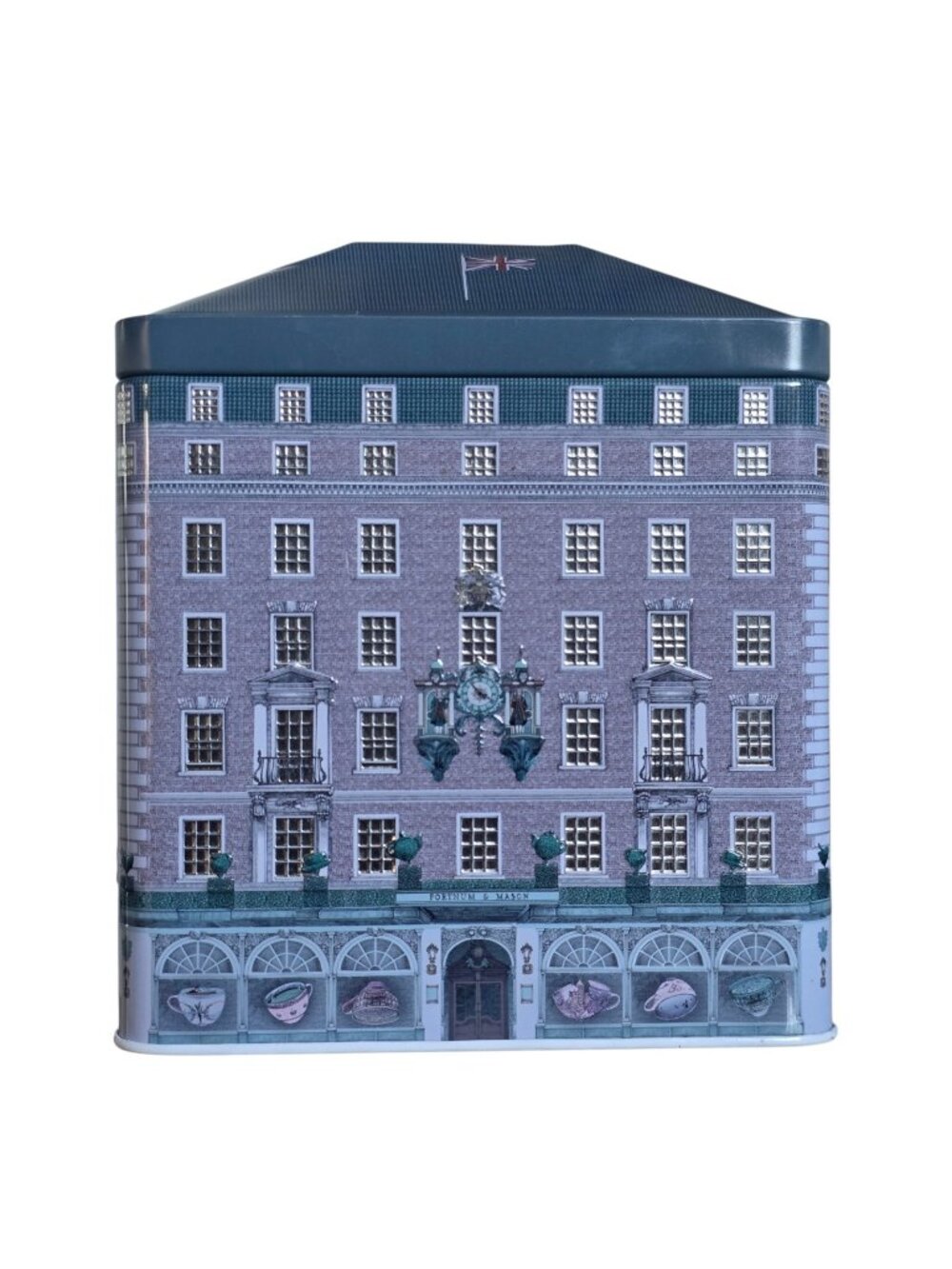 Fortnum & Mason Money Box Biscuit Empty Tin Great Kitchen Prop 7" x 6" x 5"